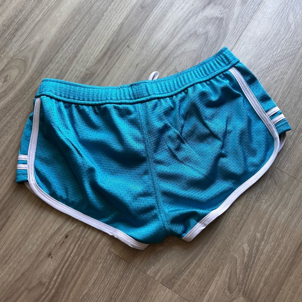 Andrew Christian | Fit Mesh Gym Sorts in Teal Blue (Small) - Picture 4 of 16